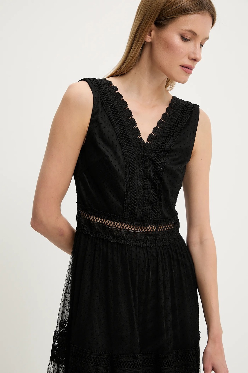 Платье Answear.LAB цвет чёрный maxi расклешённая