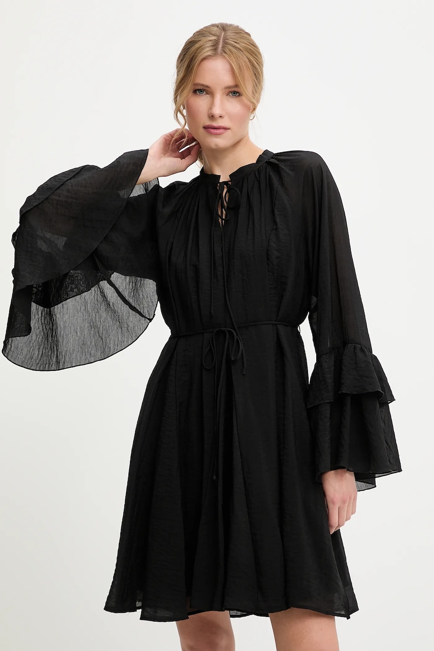 Answear Lab rochie culoarea negru, mini, evazata