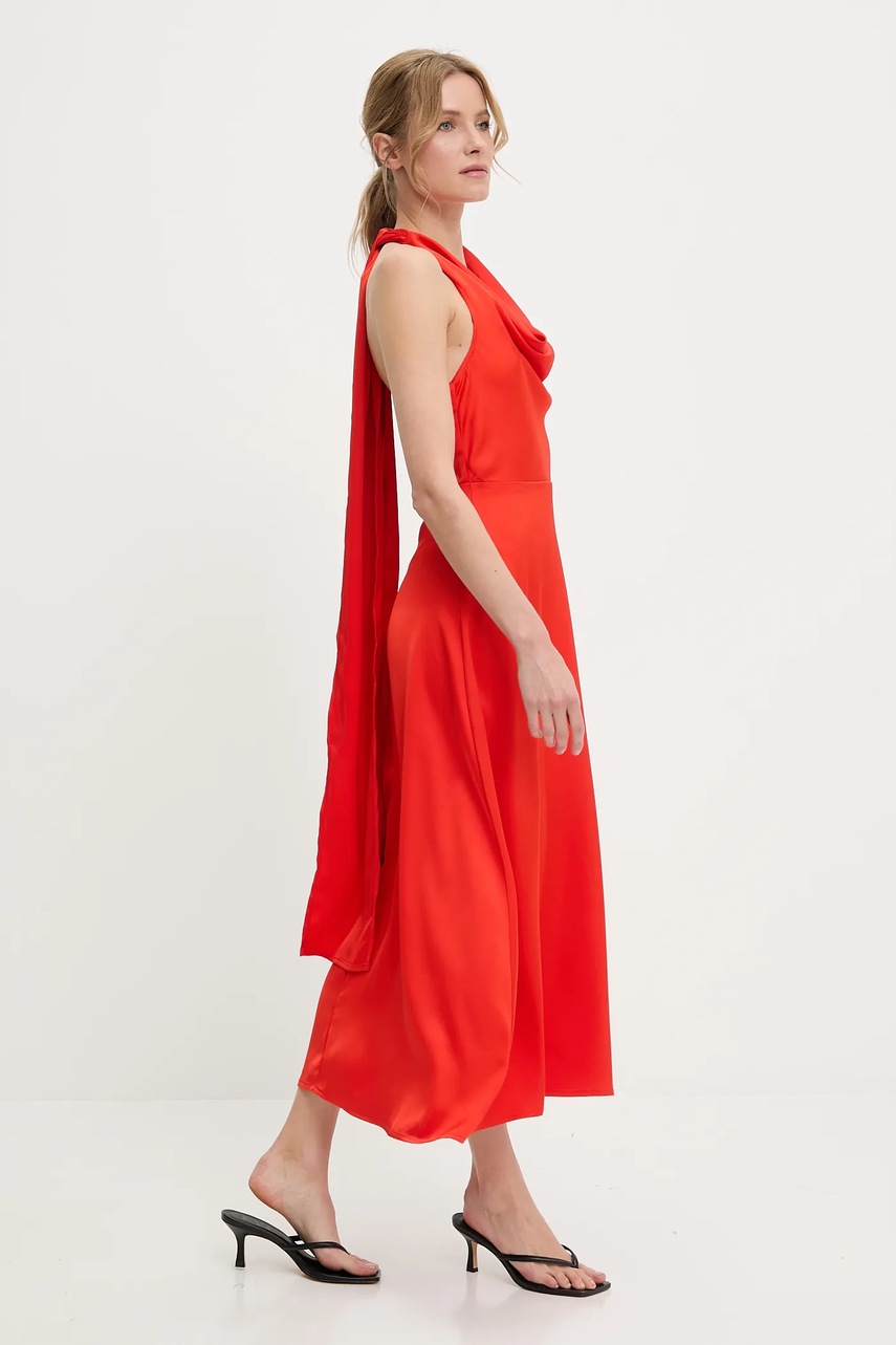 Answear Lab rochie culoarea rosu, maxi, evazata