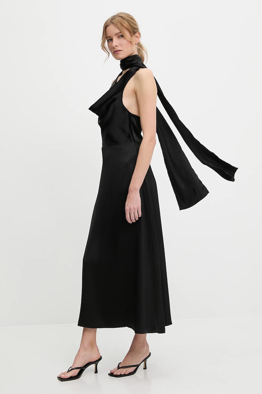 Answear Lab rochie culoarea negru, maxi, evazata