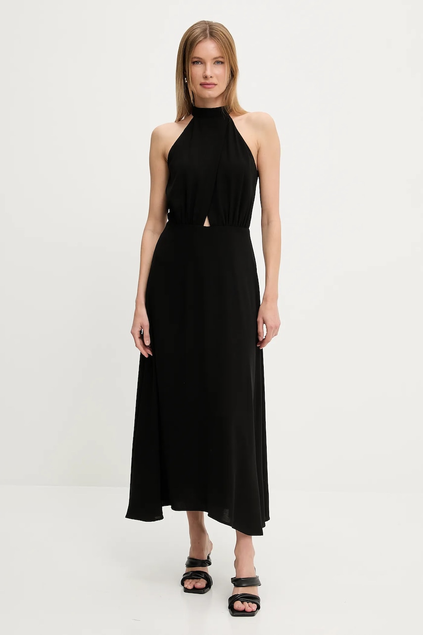 Answear Lab rochie culoarea negru, maxi, evazată