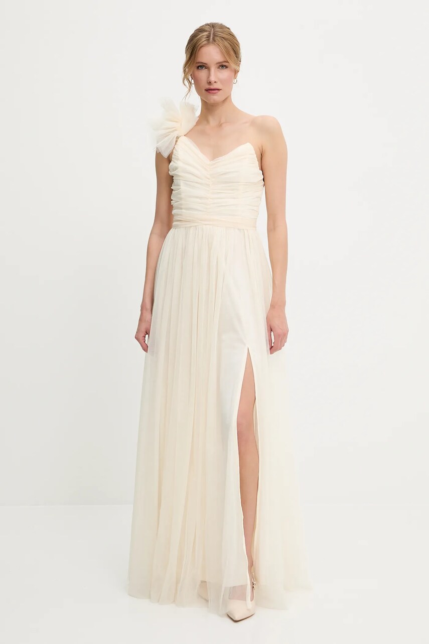 Answear Lab rochie culoarea bej, maxi, evazati