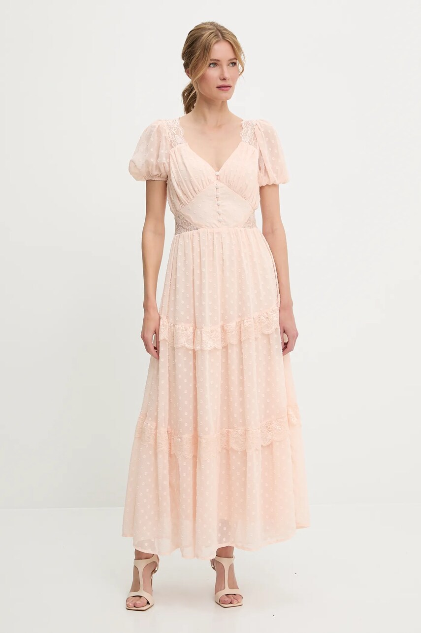 Answear Lab rochie culoarea bej, maxi, evazati