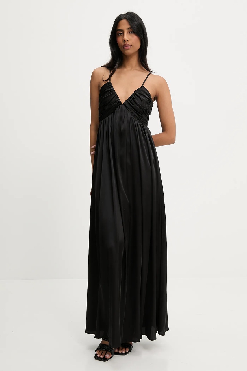 Answear Lab rochie culoarea negru, maxi, evazati