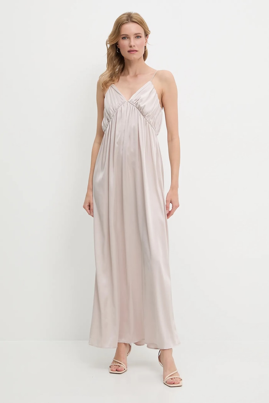 Answear Lab rochie culoarea bej, maxi, evazati