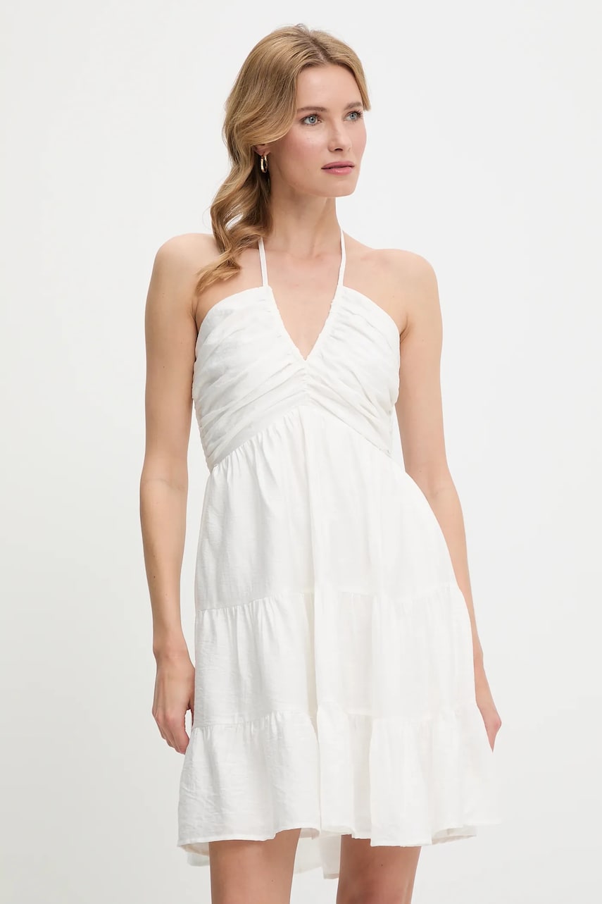 Answear Lab rochie culoarea alb, mini, evazati
