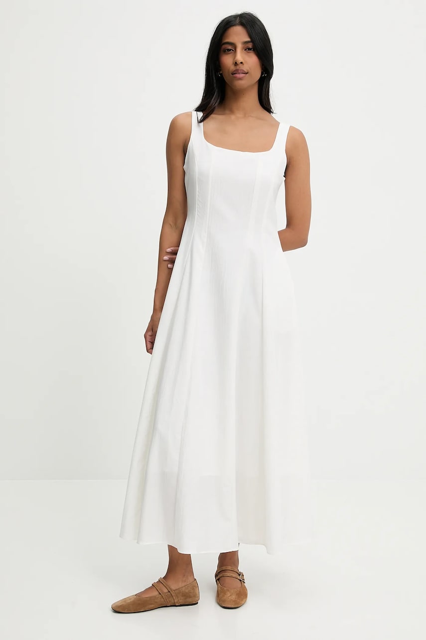 Answear Lab rochie culoarea alb, maxi, evazati