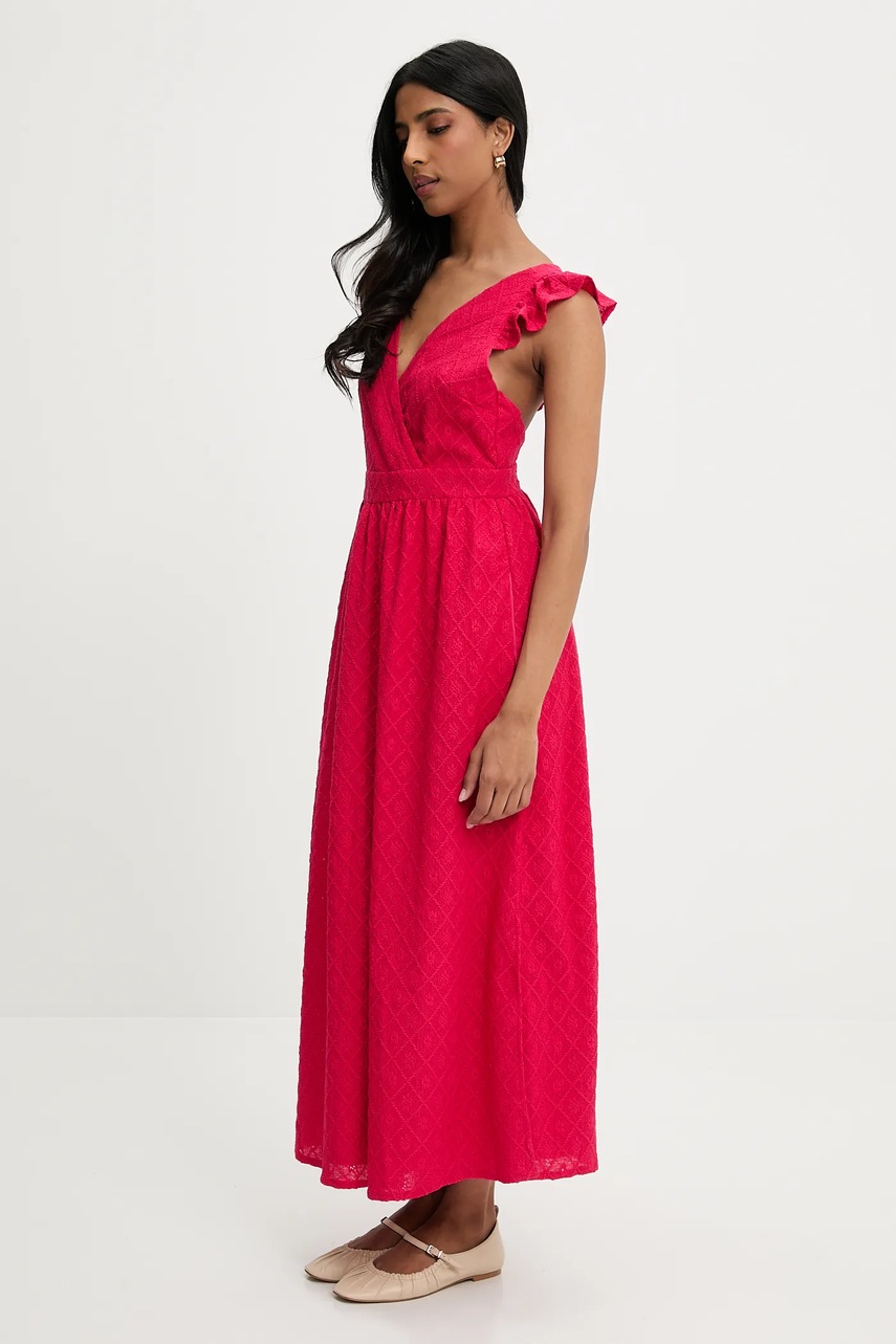 Платье Answear.LAB цвет розовый maxi расклешённая