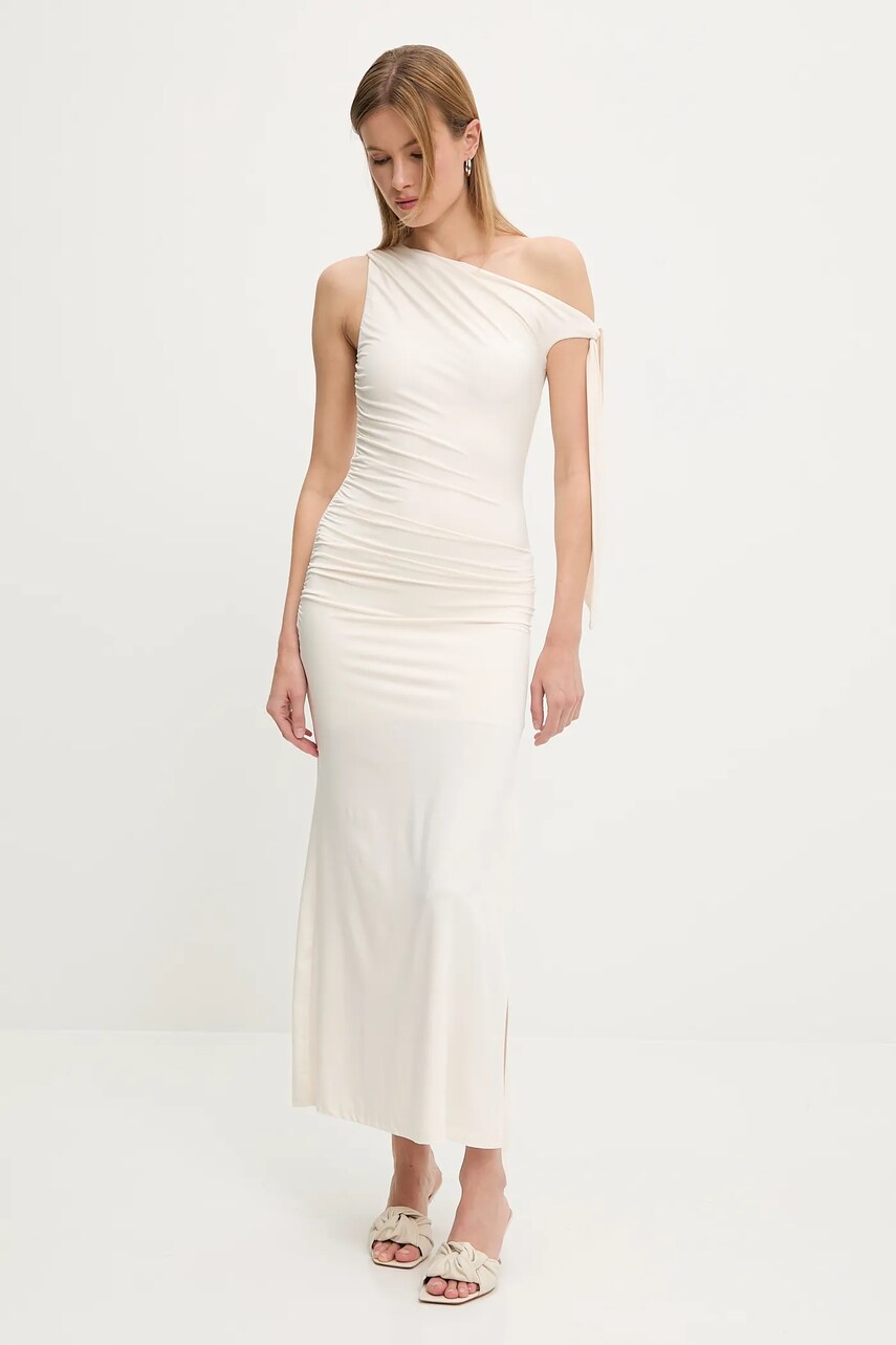 Answear Lab rochie culoarea bej, maxi, mulata