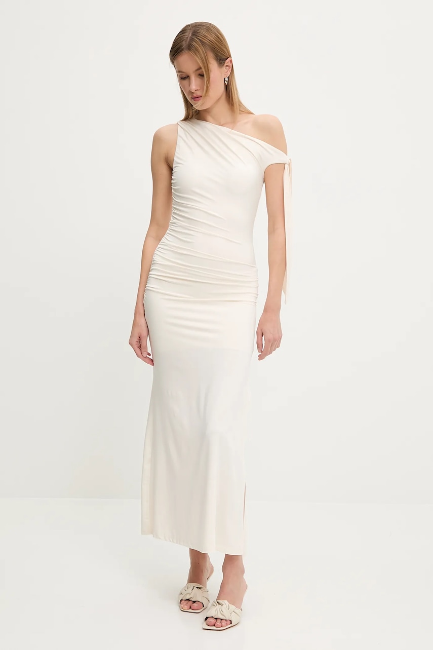 Answear Lab rochie culoarea bej, maxi, mulată