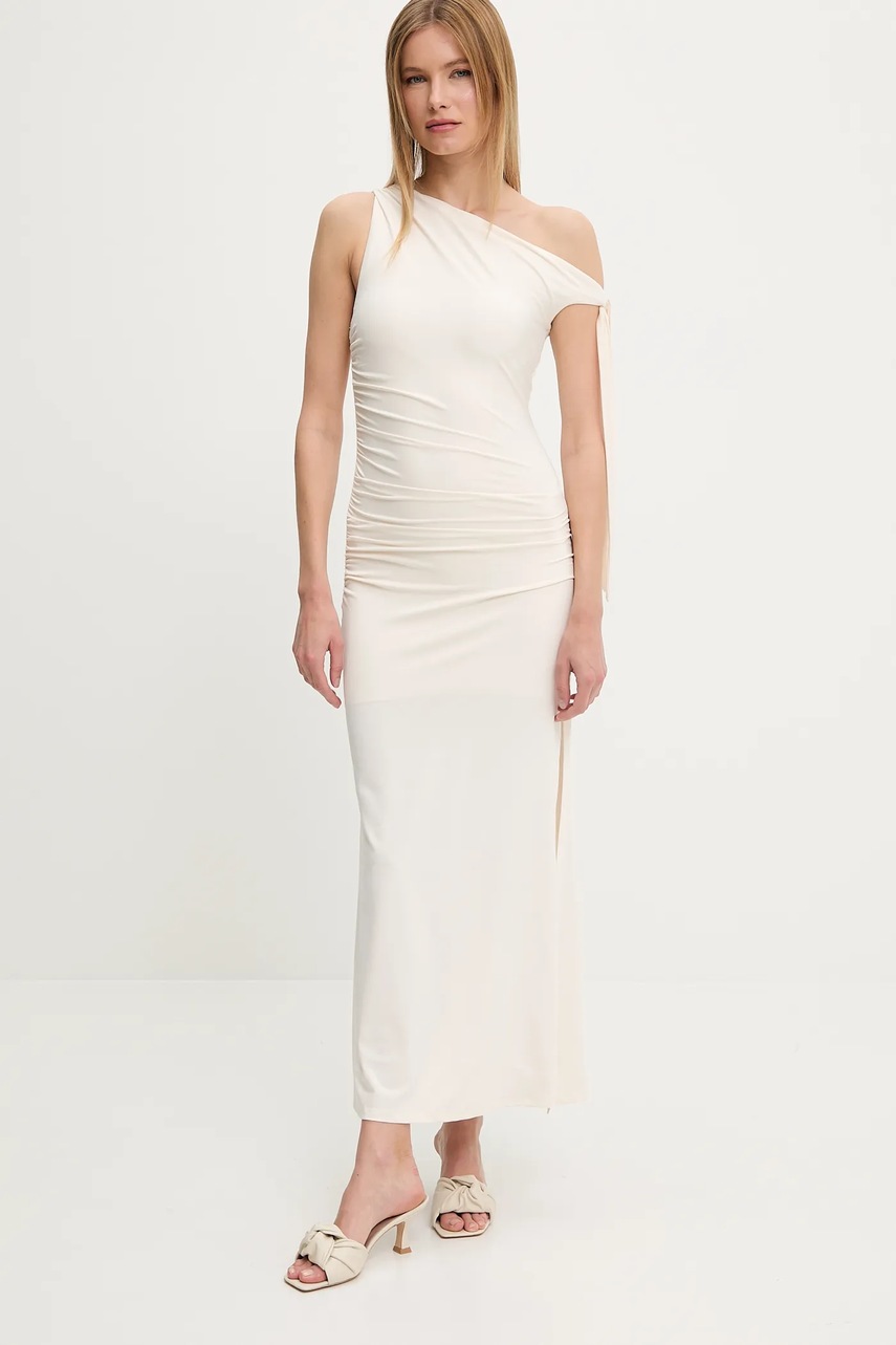 Платье Answear.LAB цвет бежевый maxi облегающее