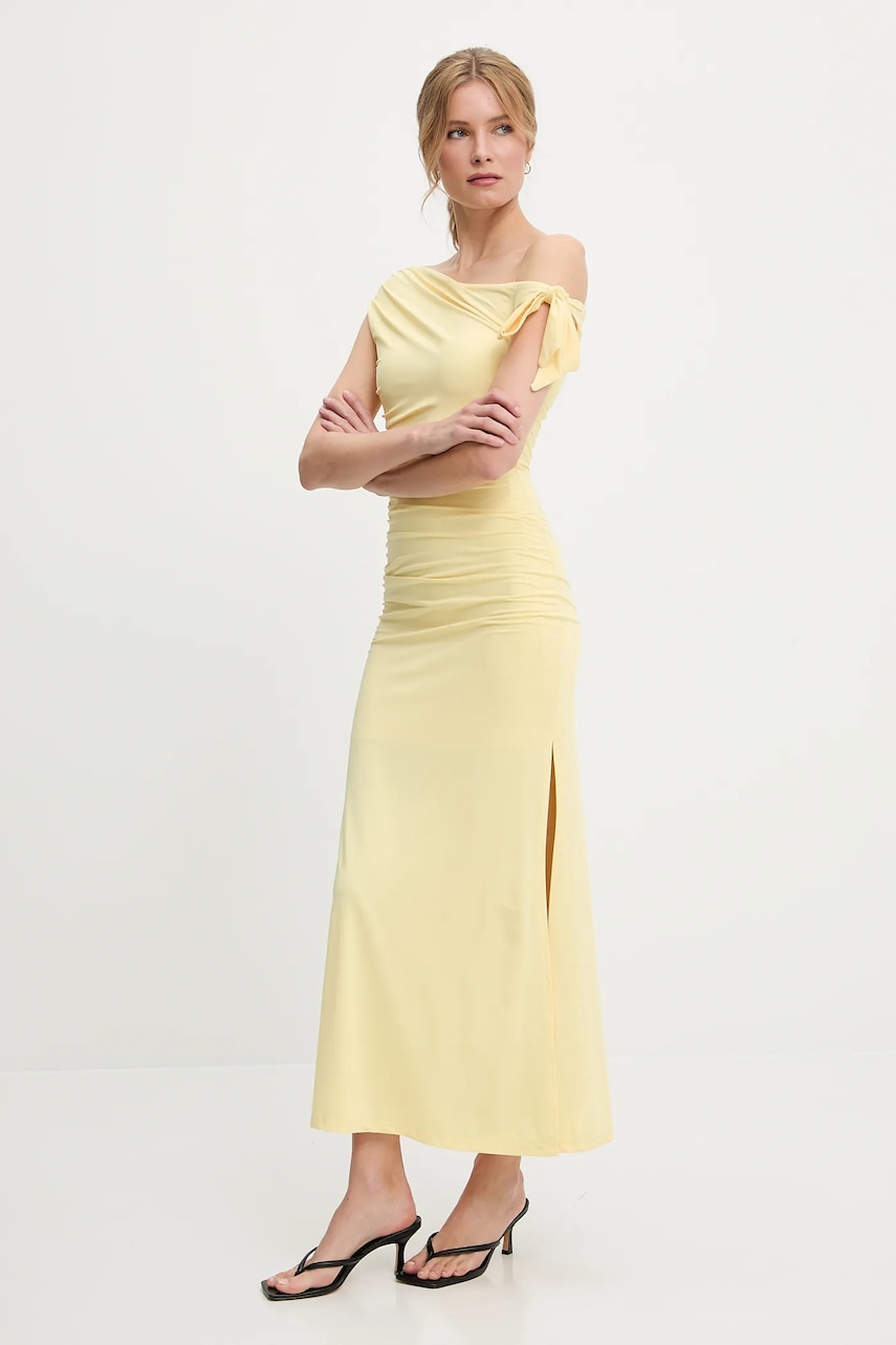 Answear Lab rochie culoarea galben, maxi, mulată