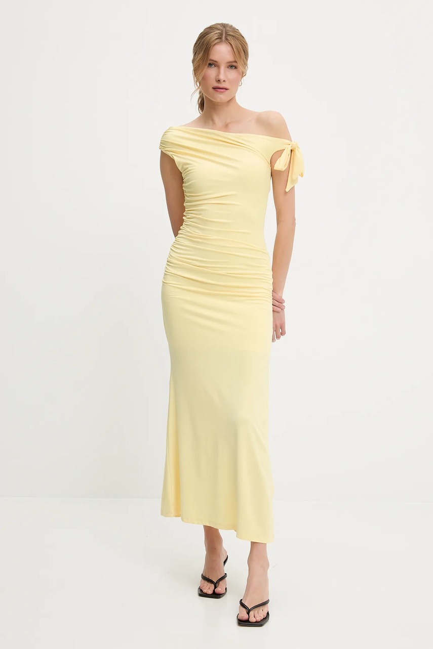 Платье Answear.LAB цвет жёлтый maxi облегающее