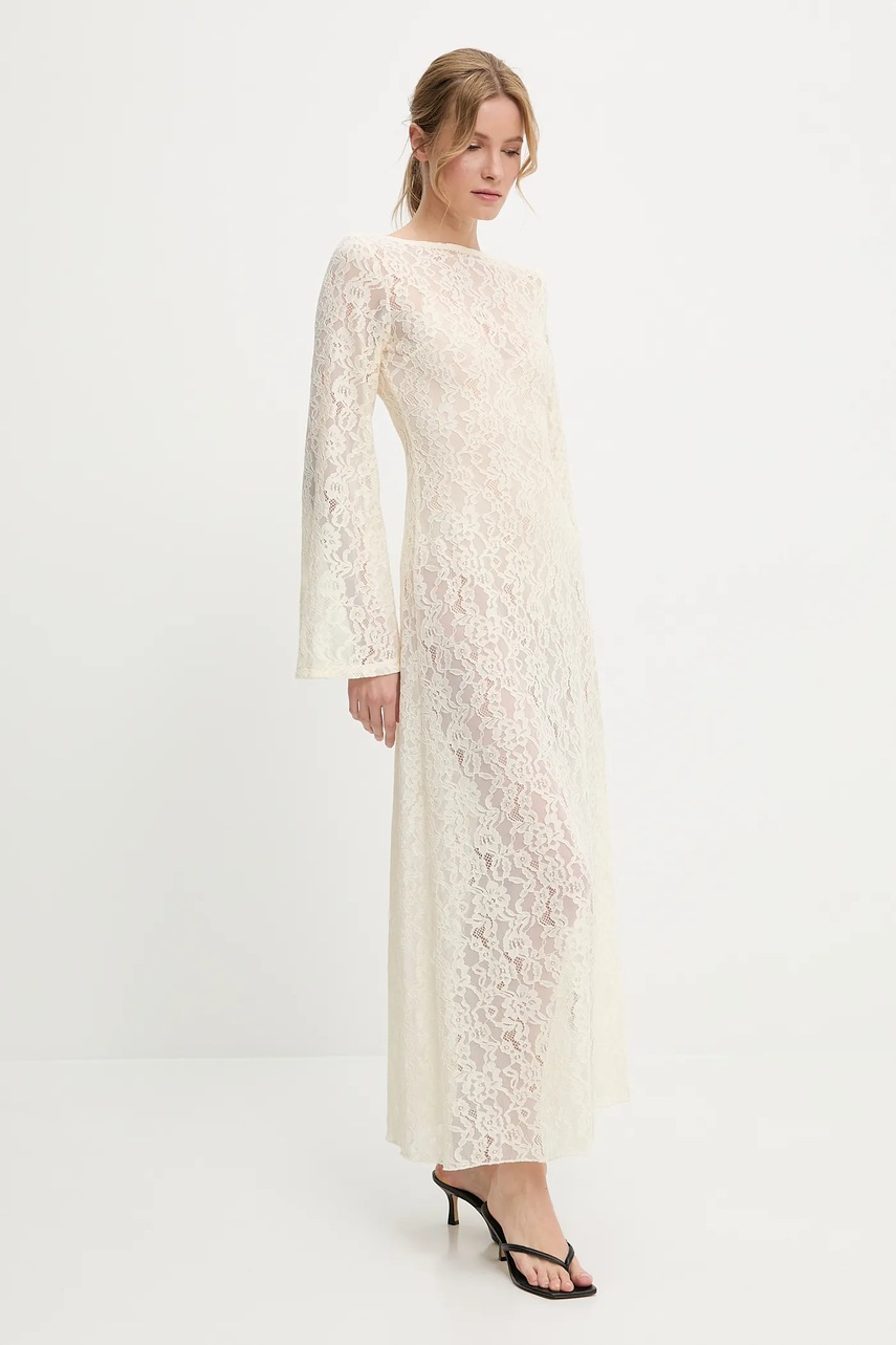 Answear Lab rochie culoarea bej, maxi, drept