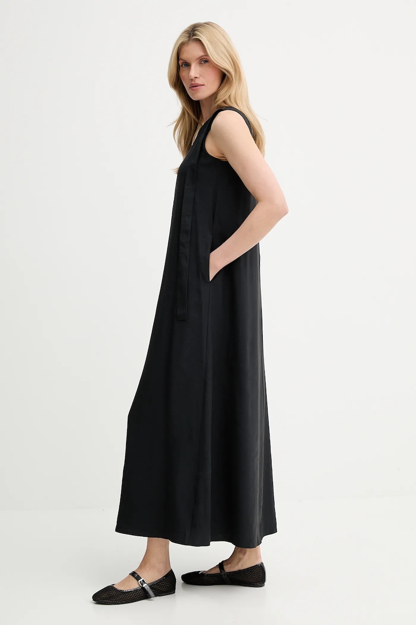 Answear Lab rochie din bumbac culoarea negru, mini, evazată