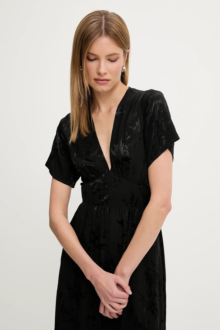 Платье Answear.LAB цвет чёрный maxi расклешённая