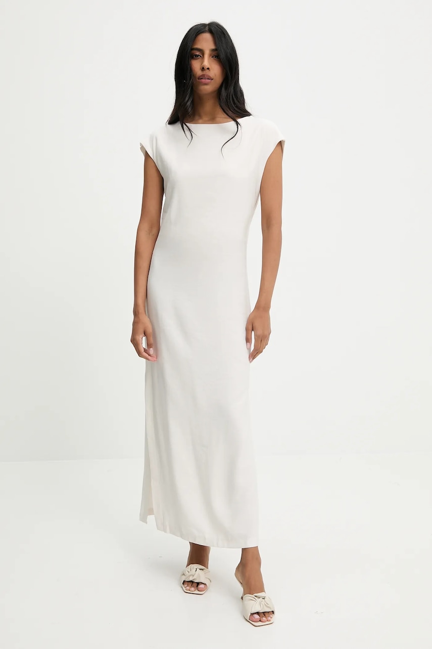 Answear Lab rochie culoarea bej, maxi, mulată