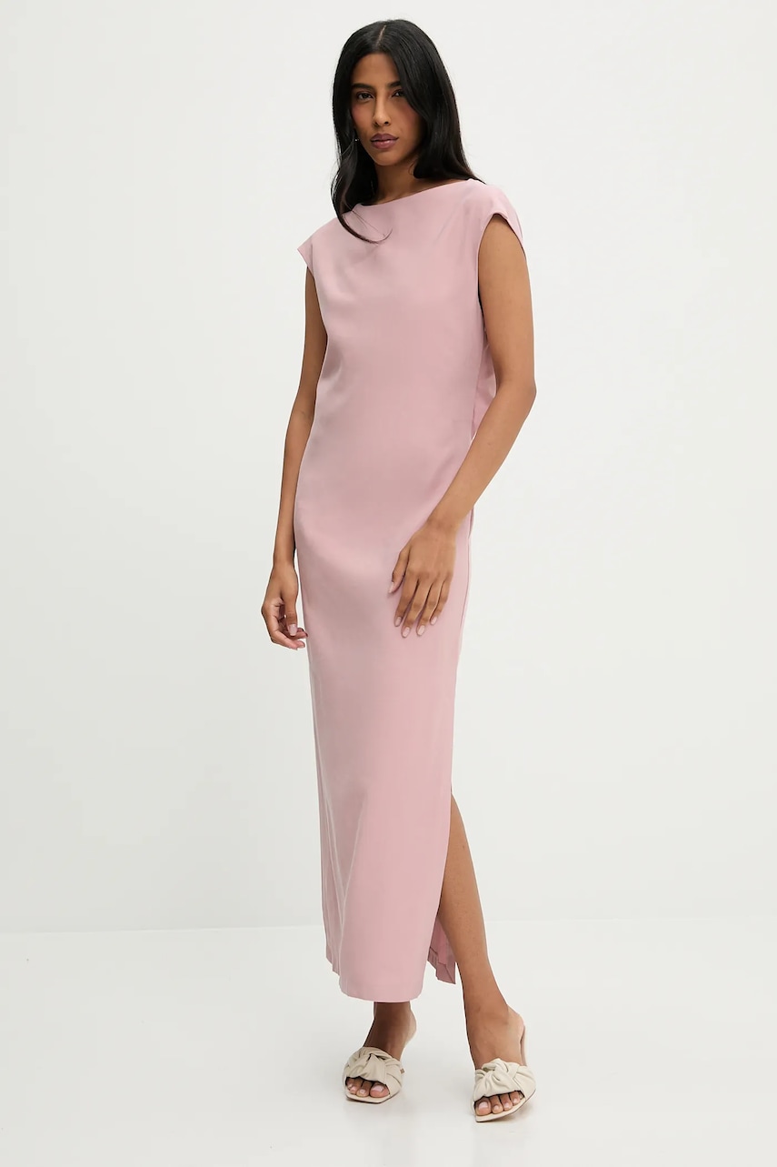 Answear Lab rochie culoarea roz, maxi, mulată