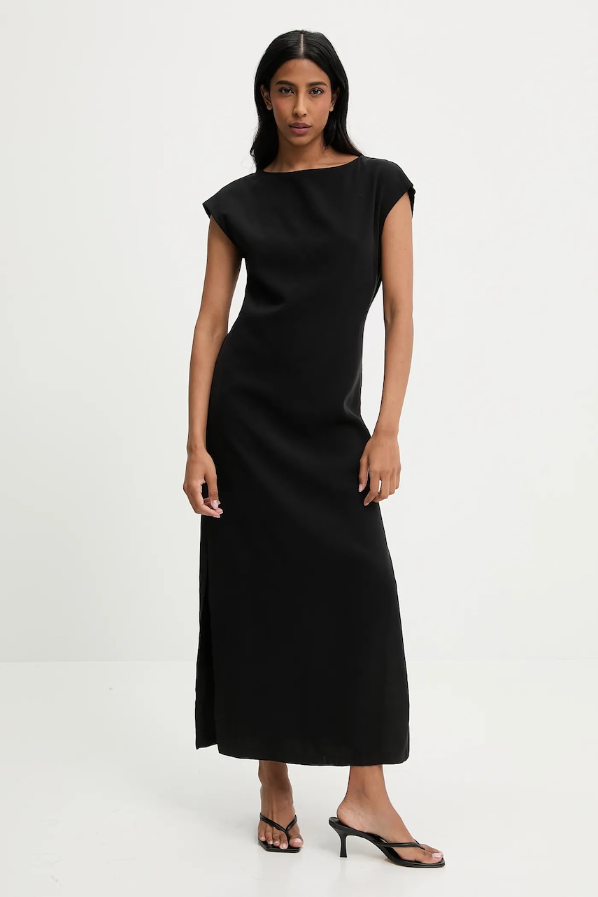 Answear Lab rochie culoarea negru, maxi, mulată