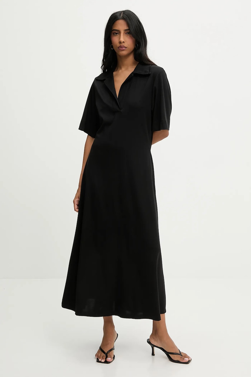 Answear Lab rochie culoarea negru, maxi, evazată