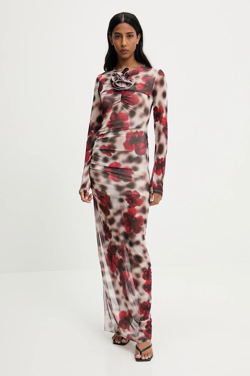Answear Lab rochie culoarea rosu, maxi, mulata