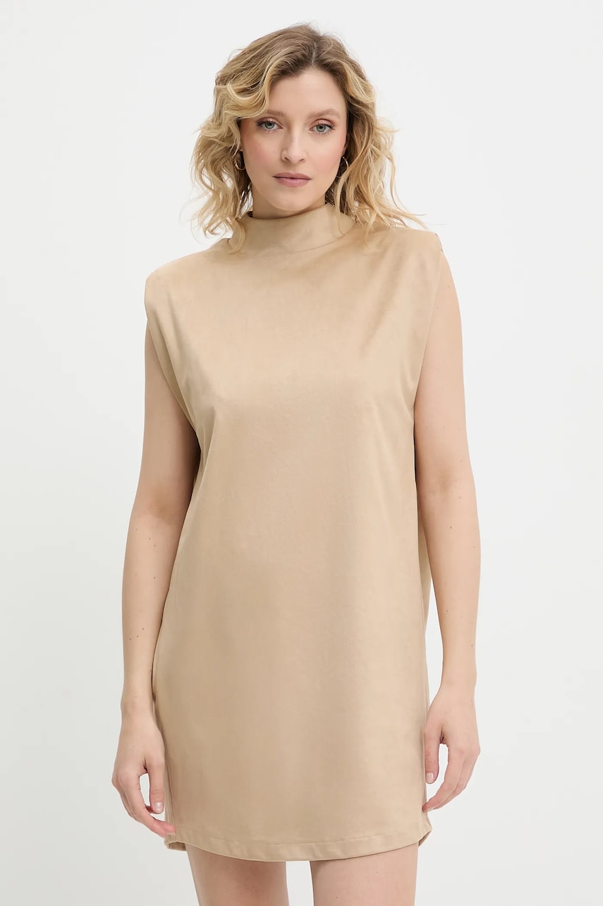 Answear Lab rochie culoarea bej, mini, drept