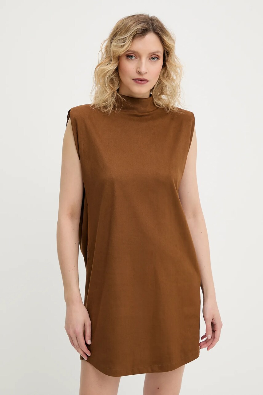 Answear Lab rochie culoarea maro, mini, drept