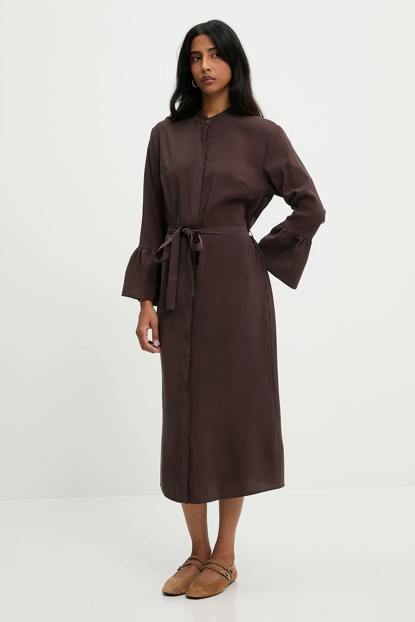 Платье Answear.LAB цвет коричневый maxi прямая