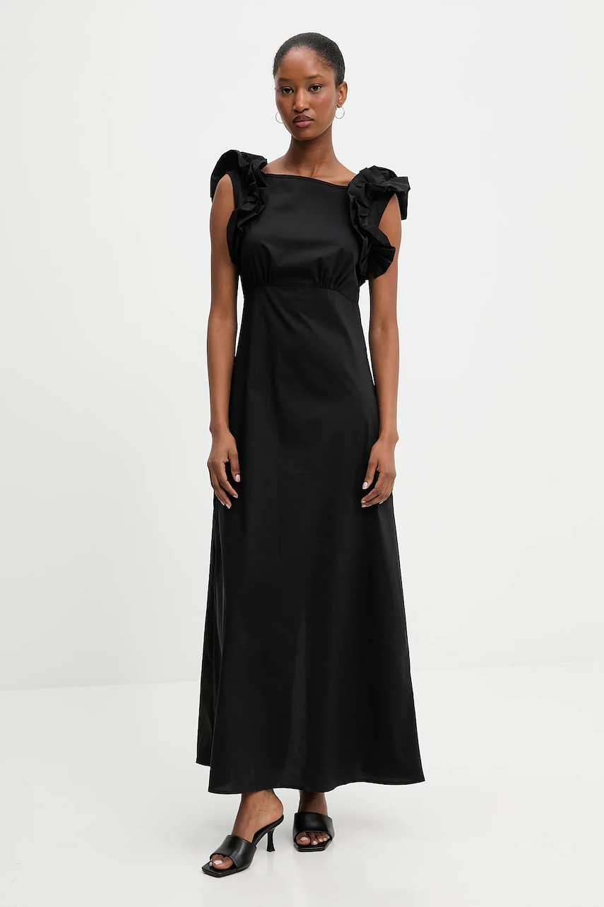 Answear Lab rochie culoarea negru, maxi, evazati
