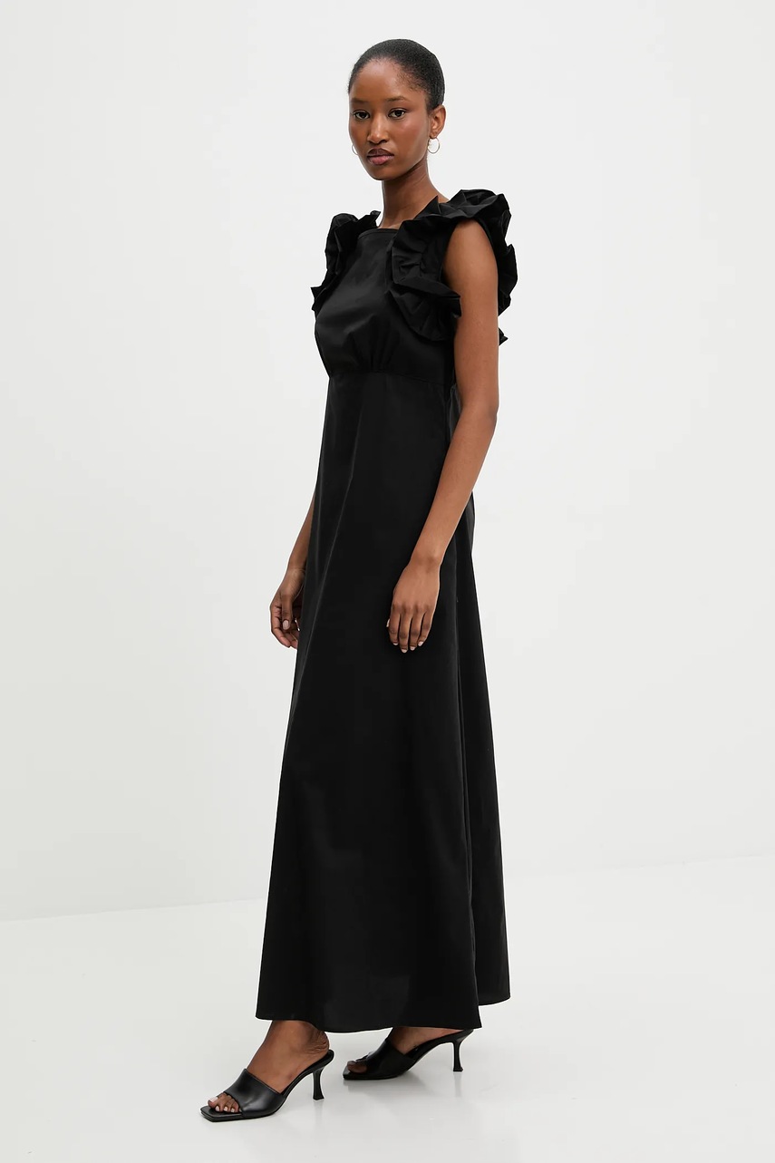 Платье Answear.LAB цвет чёрный maxi расклешённая