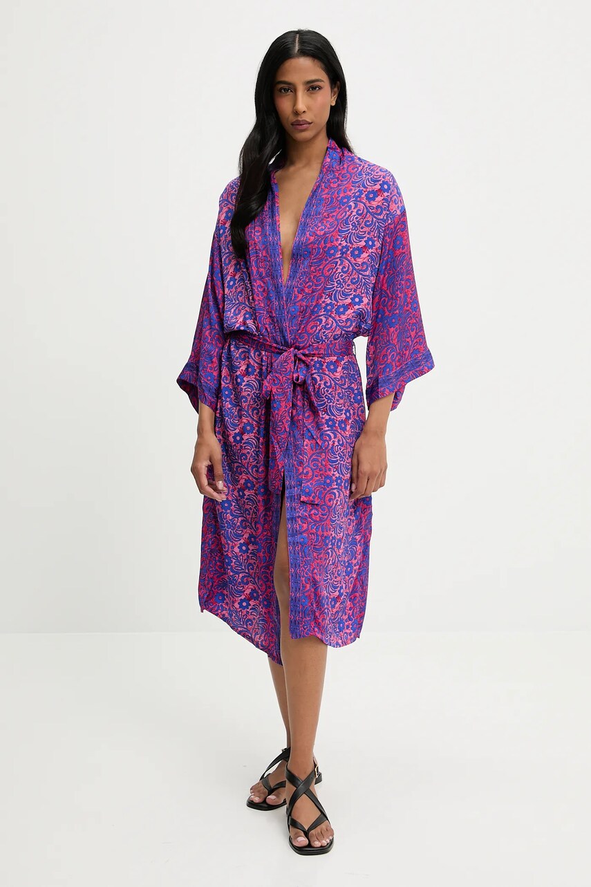 Answear Lab kimono culoarea roz, desfacut, modelator