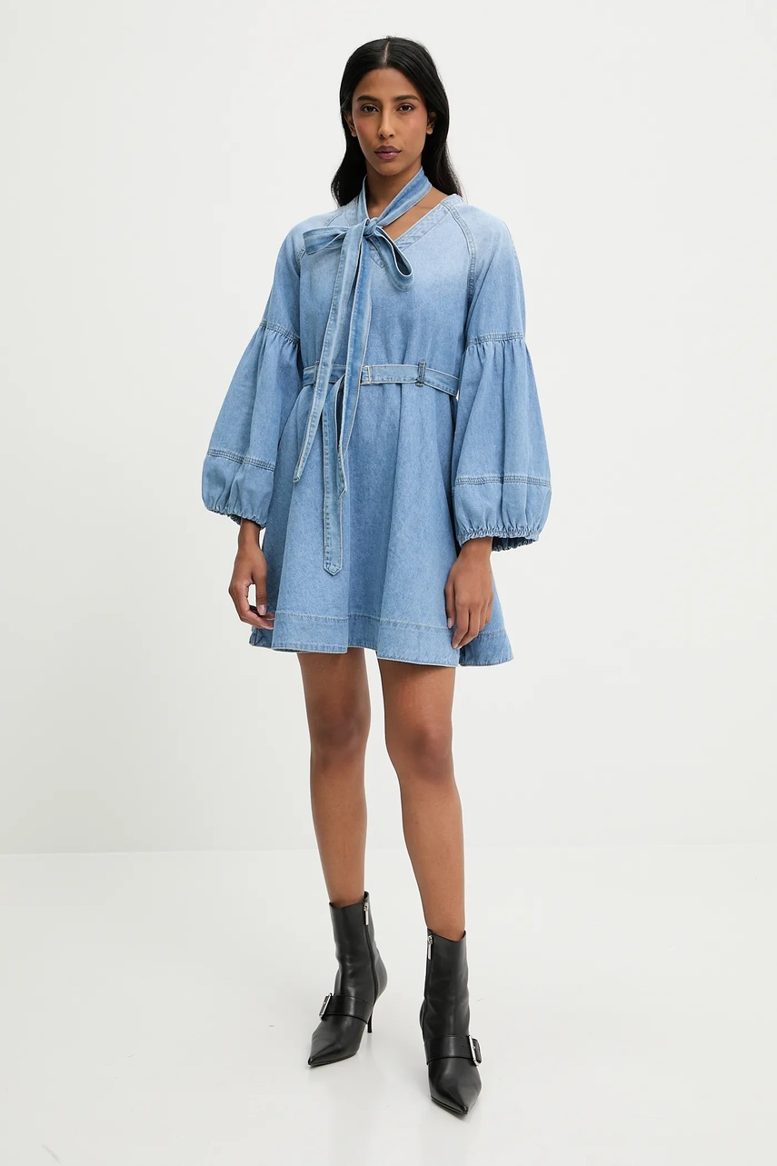 Джинсовое платье Answear.LAB mini расклешённая