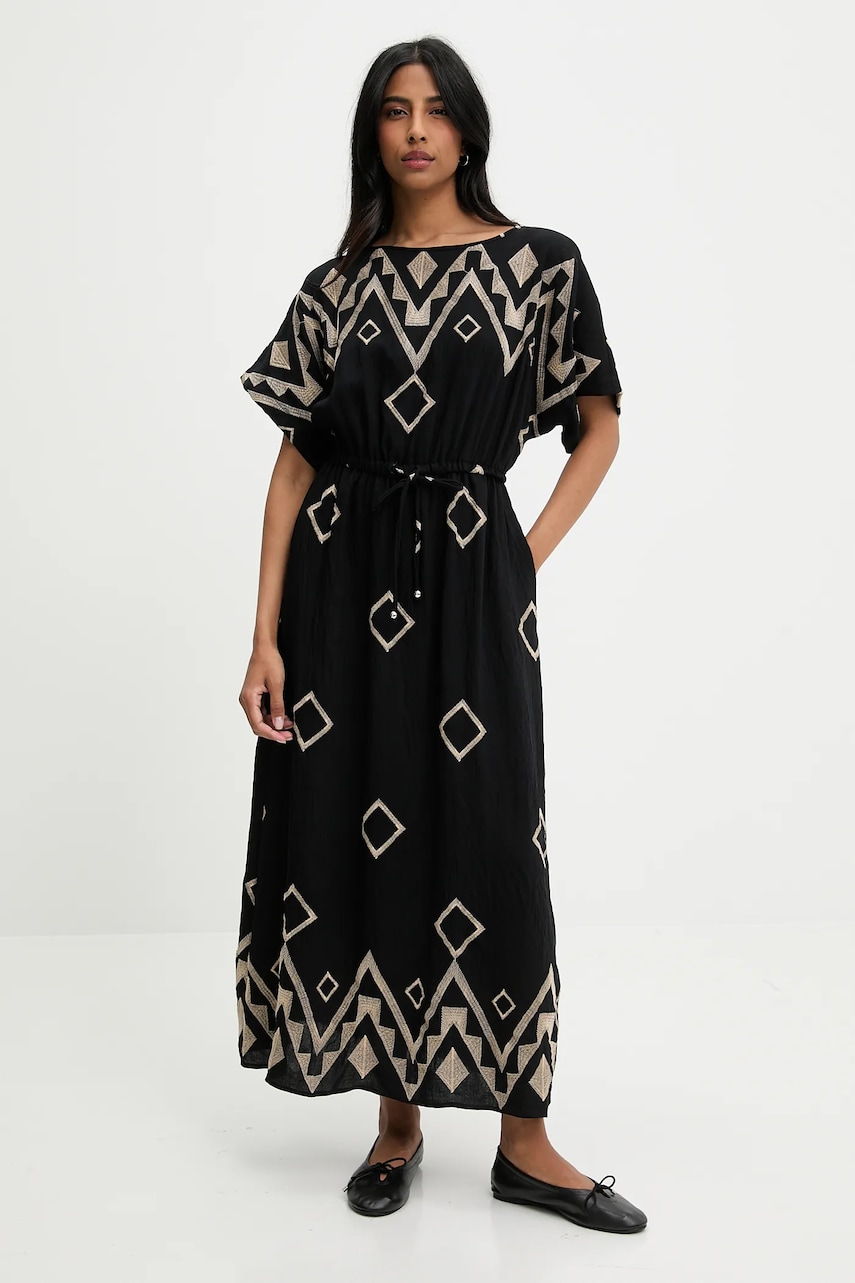 Answear Lab rochie culoarea negru, maxi, evazati