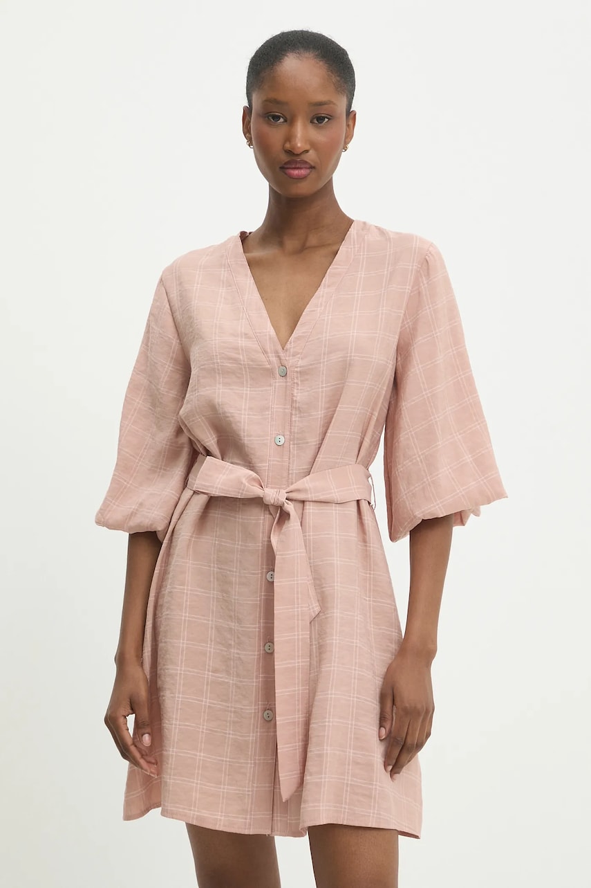 Answear Lab rochie culoarea roz, mini, evazată
