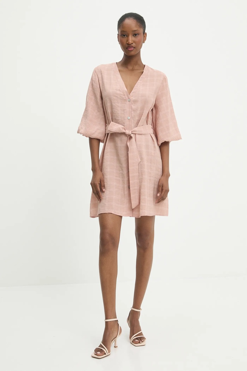 Платье Answear.LAB цвет розовый mini расклешённая