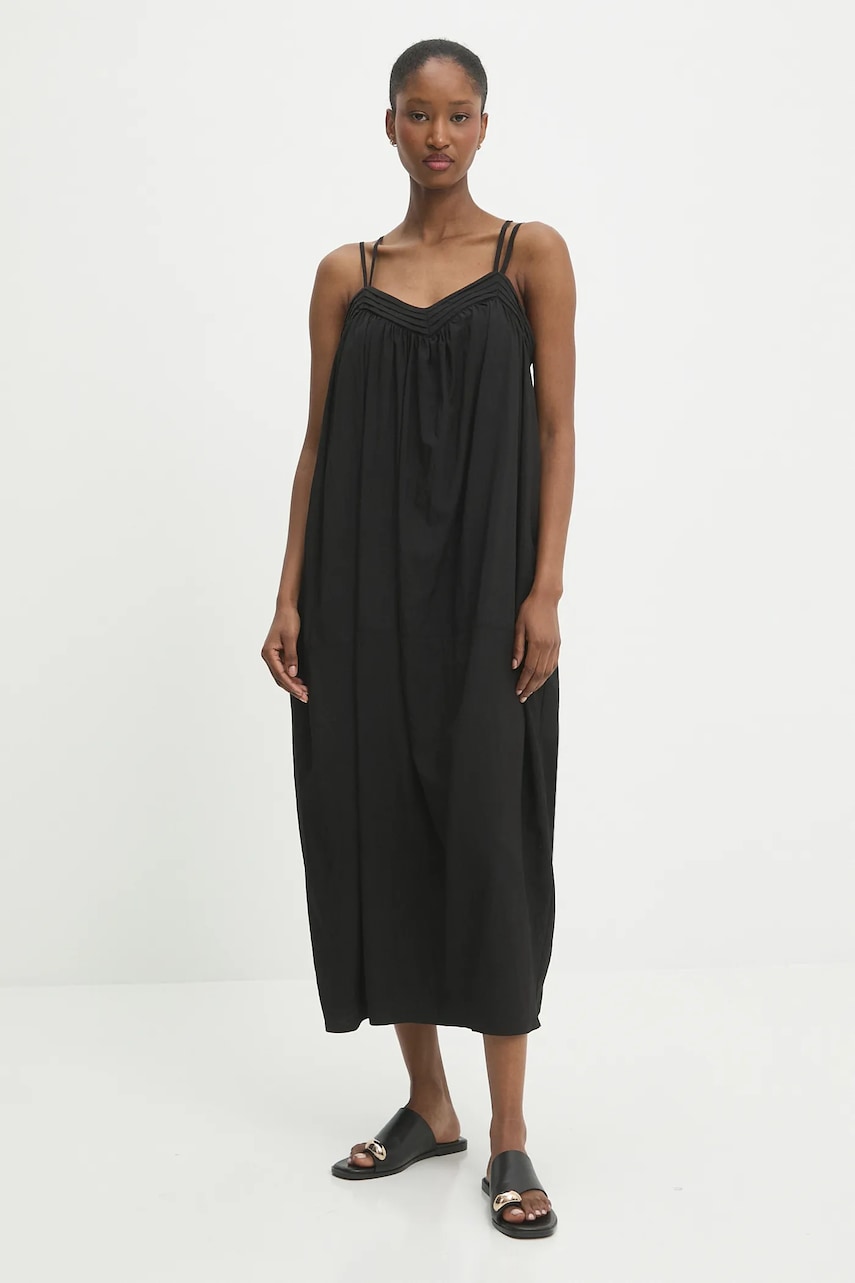 Answear Lab rochie culoarea negru, midi, dreaptă