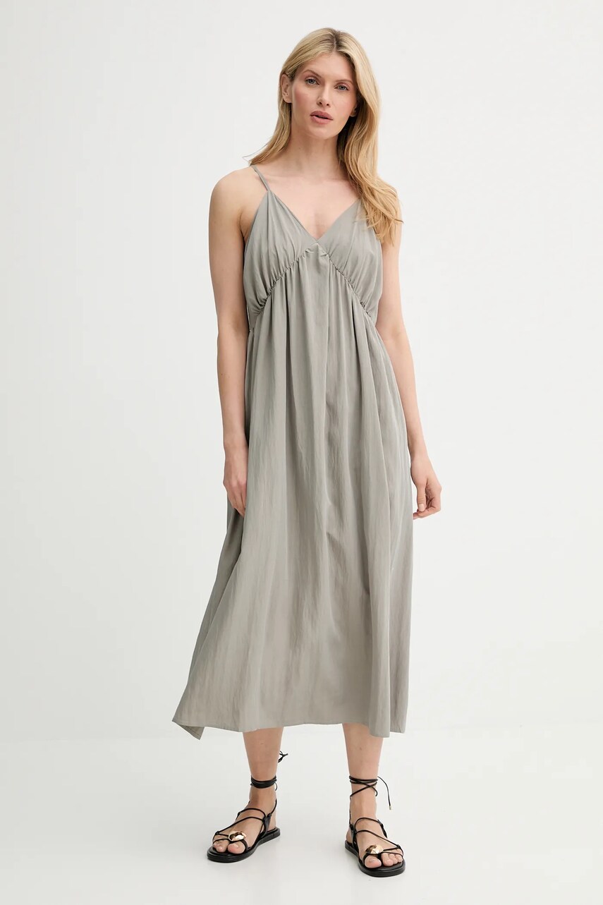 Answear Lab rochie culoarea verde, midi, evazata