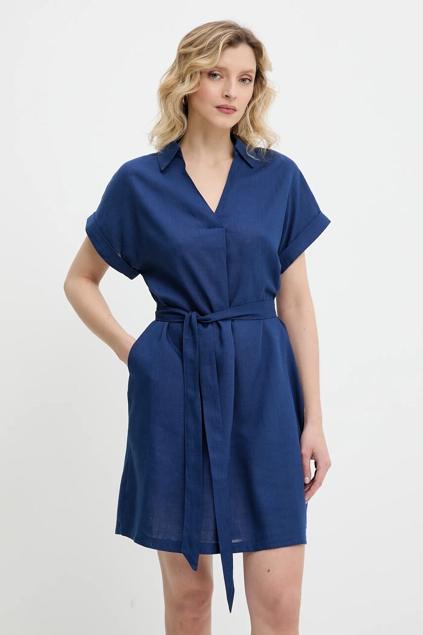 Answear Lab rochie de cașmir culoarea bleumarin, mini, evazată