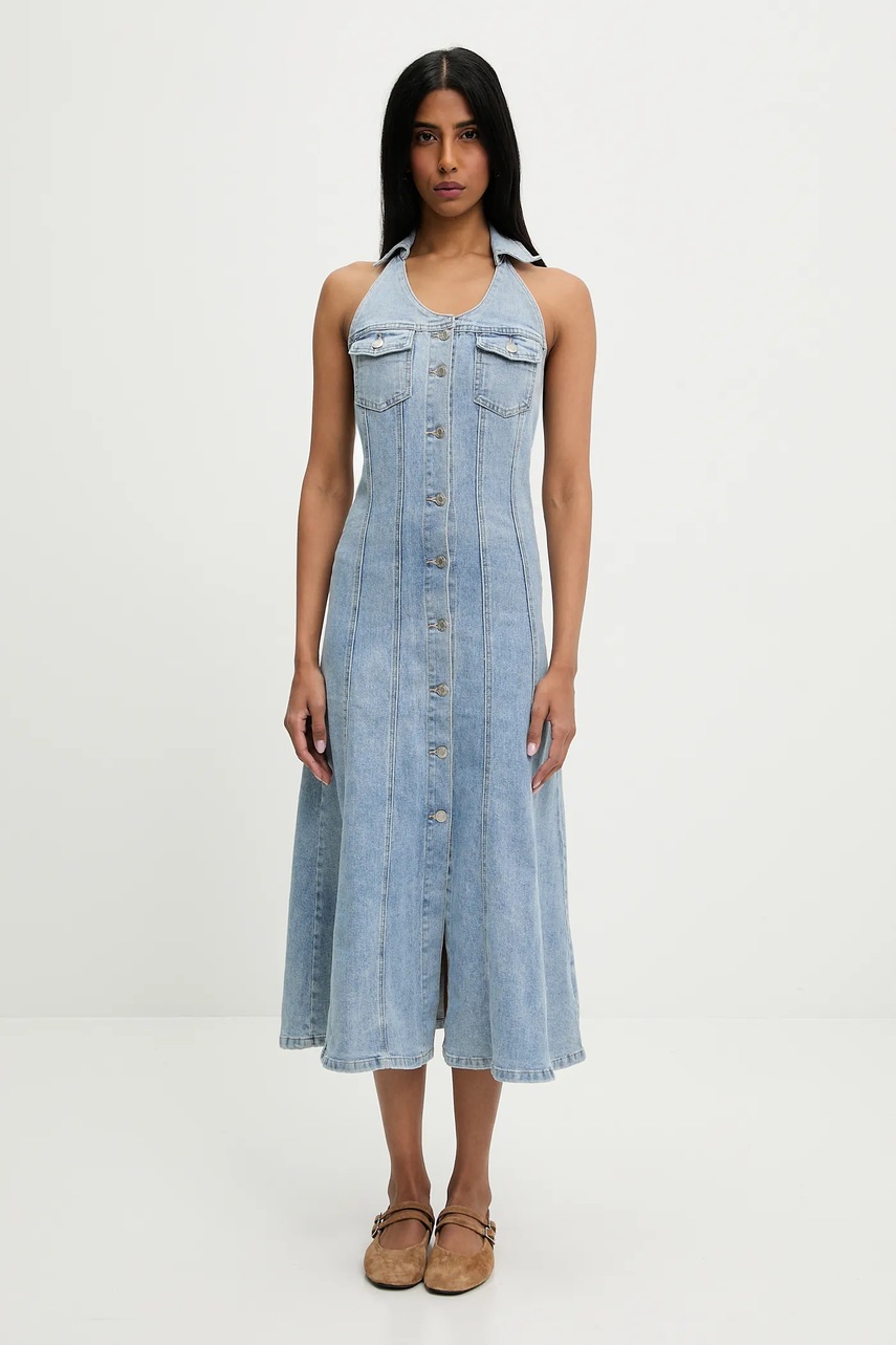 Джинсовое платье Answear.LAB maxi расклешённая