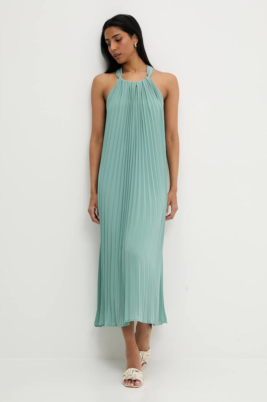 Answear Lab rochie culoarea turcoaz, maxi, evazată