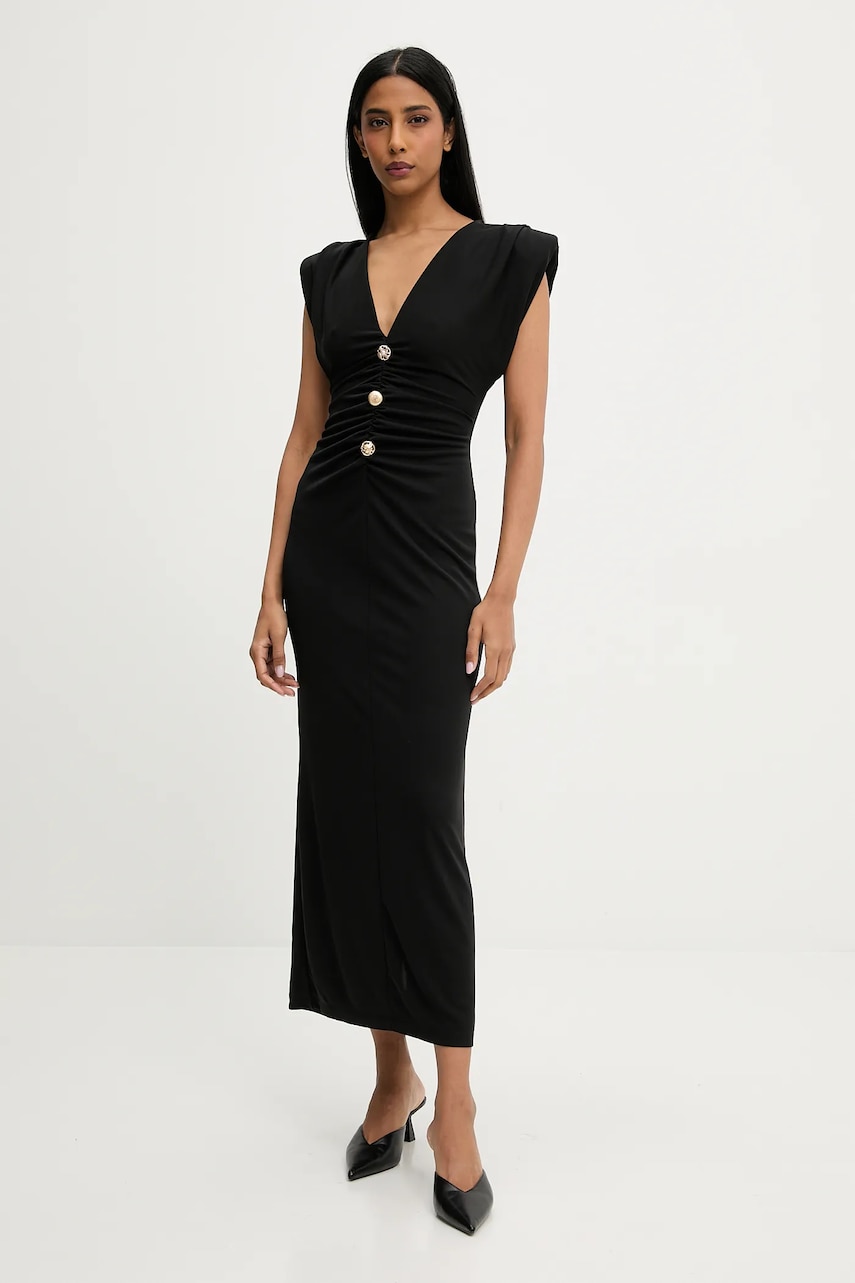 Answear Lab rochie culoarea negru, maxi, evazată