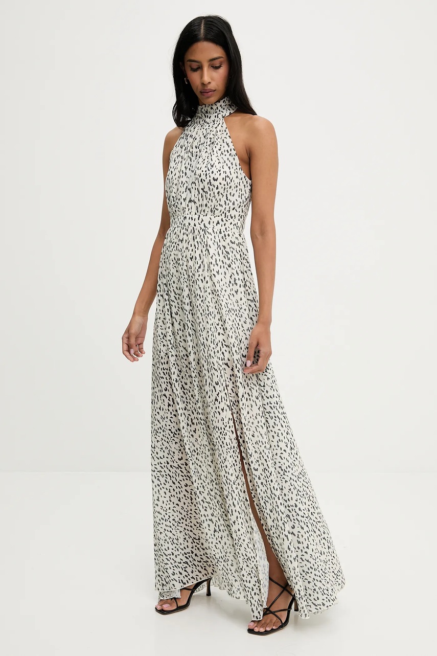 Платье Answear.LAB цвет белый maxi расклешённая