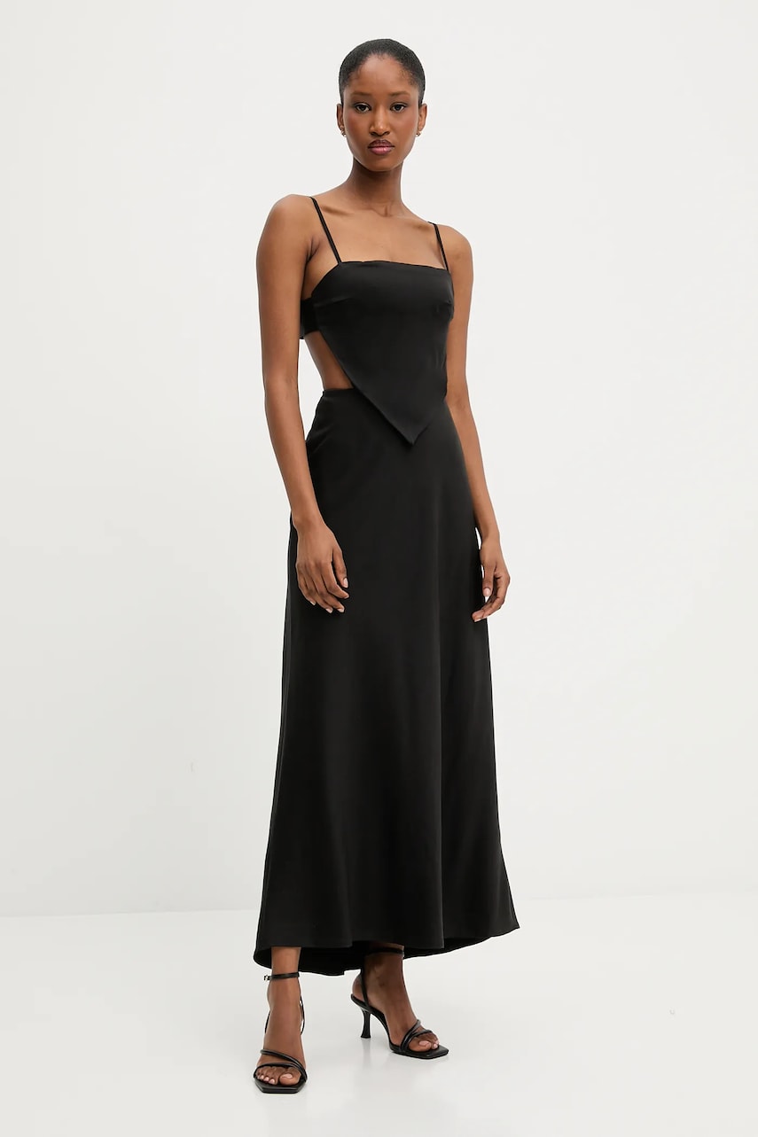 Answear Lab rochie culoarea negru, maxi, evazati