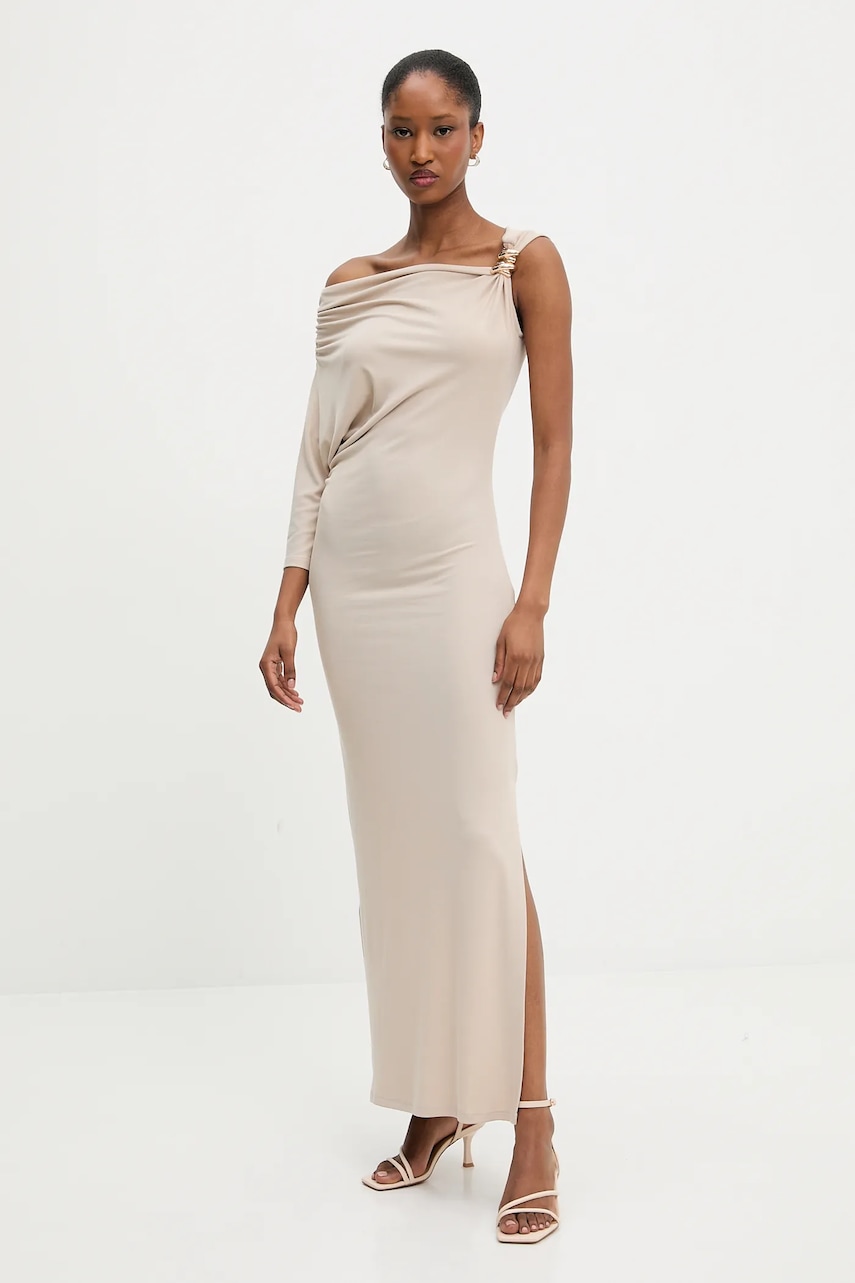 Answear Lab rochie culoarea bej, maxi, mulata