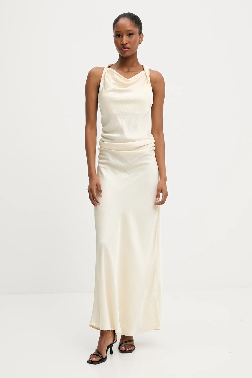 Платье Answear.LAB цвет жёлтый maxi расклешённая