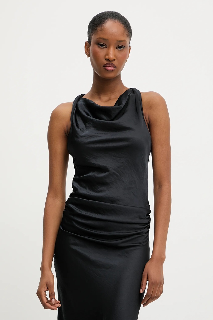 Сукня Answear.LAB колір чорний maxi розкльошена