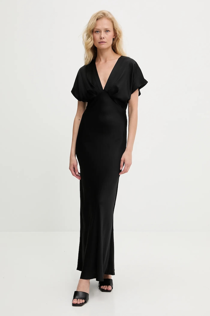 Answear Lab rochie culoarea negru, maxi, evazati Answear Lab rochie culoarea negru, maxi, evazati
