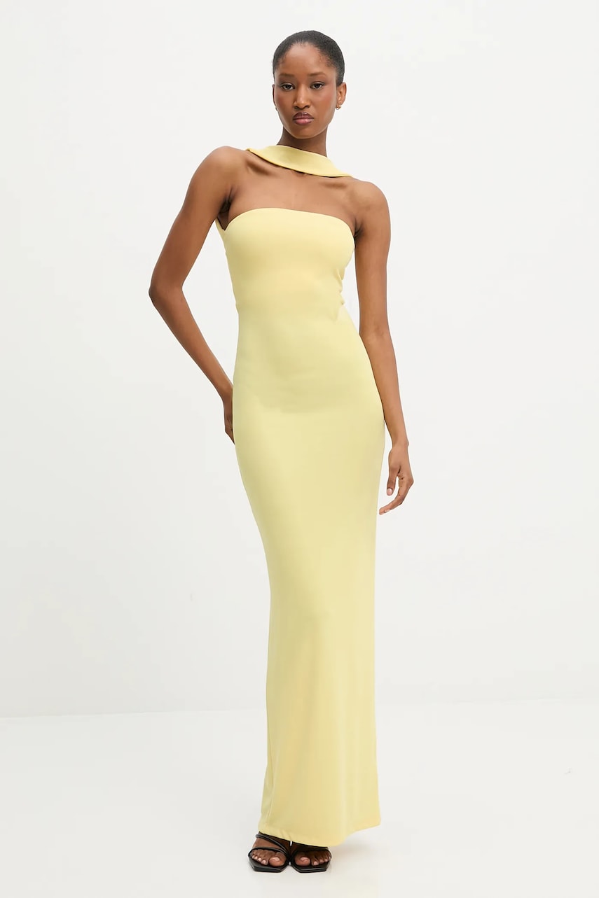 Answear Lab rochie culoarea galben, maxi, mulata