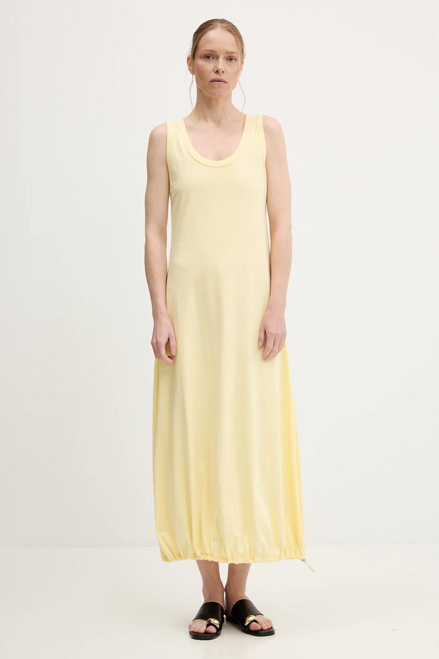 Answear Lab rochie culoarea galben, midi, drept