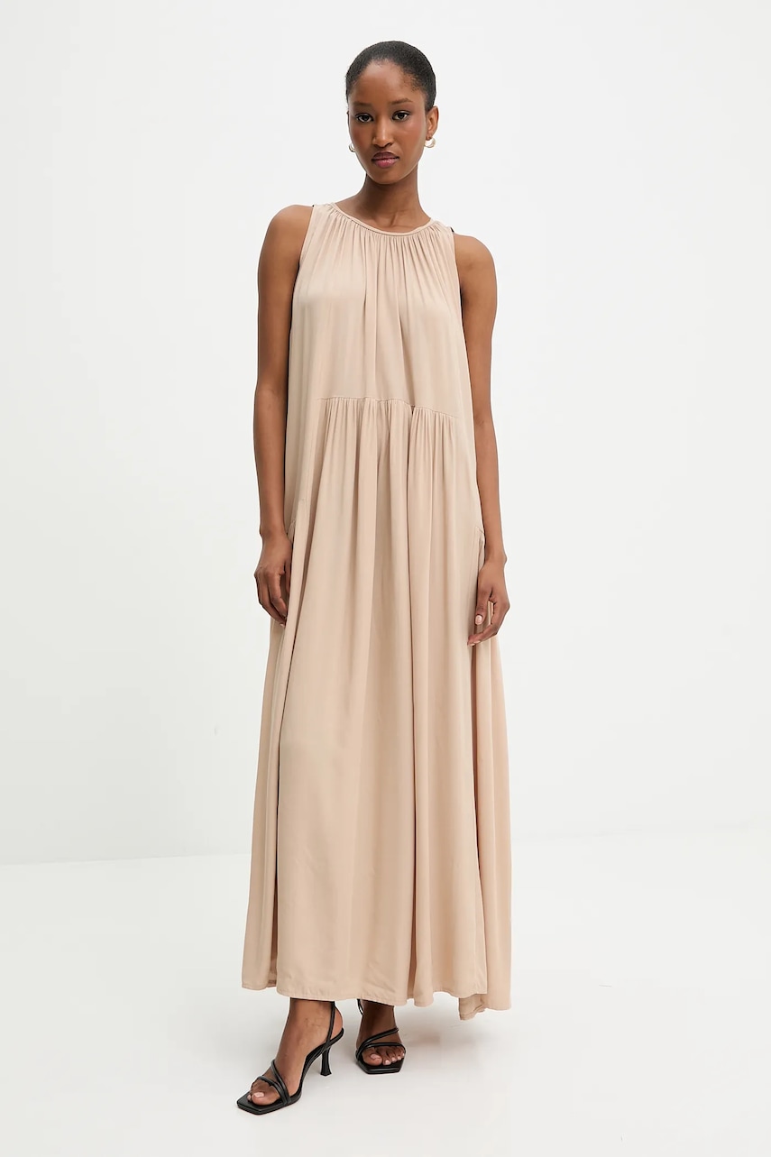 Answear Lab rochie culoarea bej, maxi, evazati